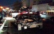 برخورد شدید کامیون با ۱۶ خودرو سواری در تهران