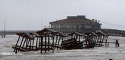 طوفان مهلک و مخرب هانا در آمریکا زیر سایه کرونا/تصاویر