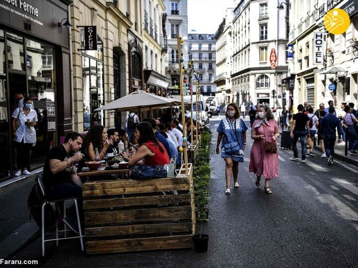 بازگشایی کافه های خیابانی در فرانسه با رعایت پروتکل های بهداشتی/تصاویر