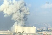 فیلمی از لحظه انفجار مهیب در لبنان
