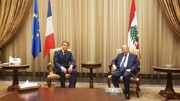 مکرون  با رئیس جمهور لبنان دیدار کرد