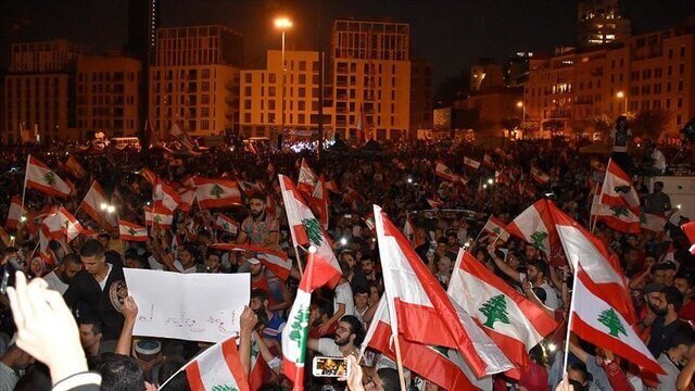 حمایت آمریکا از اعتراضات لبنان