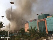 آتش سوزی گسترده در بازار پردیس ۱ جزیره کیش/تصاویر