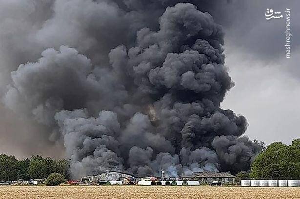 فیلمی از انفجار در نزدیکی فرودگاه نظامی «پارام» انگلیس