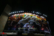 دیوارنگاره جدید میدان ولی عصر (عج) به مناسبت ماه محرم/تصاویر