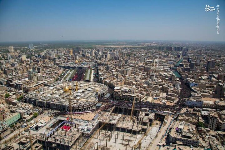 تصاویر هوایی از بین الحرمین در روز عاشورا ۹۹