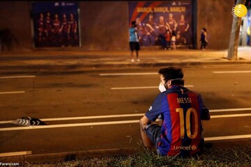 بارسلونا در شوک جدایی لیونل مسی از این باشگاه/تصاویر