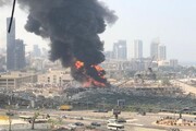 تصاویری از آتش سوزی دوباره در بیروت+ فیلم