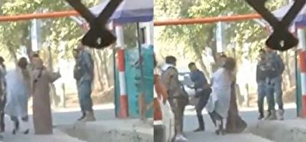 ضرب و شتم شدید دو زن در حضور پلیس + فیلم
