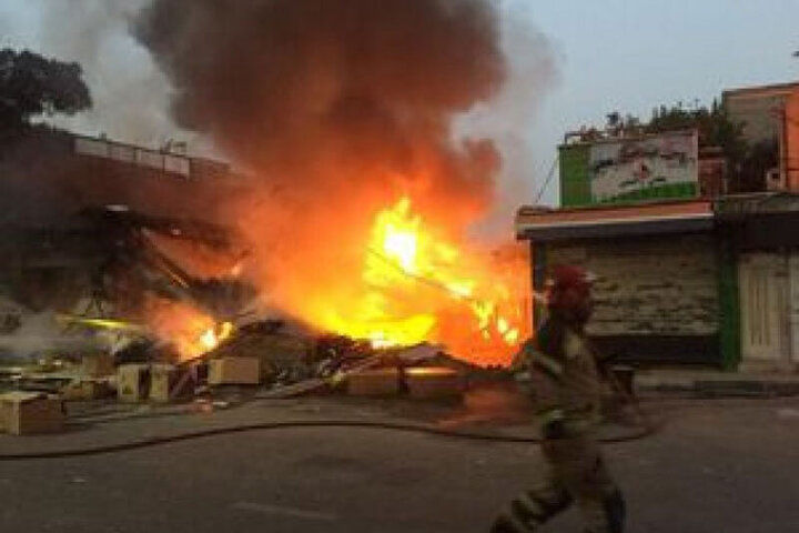 آتش‌سوزی مهیب جایگاه سوخت در خوزستان + فیلم