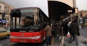 فیلمی عجیب از سوراخ بزرگ کف اتوبوس در تهران