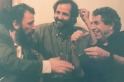 تصویر دیده نشده از مجید مظفری در کنار علی حاتمی و عباس جوانمرد