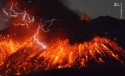 ویدئو جالب و دیده نشده از فوران یک آتش‌فشان +فیلم