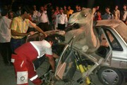 تصادف مرگبار پراید با شتر در طبس + عکس