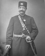 عکس قدیمی و کمتر دیده شده ناصرالدین شاه پس از شکار قوچ