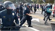 حضور گسترده نیروهای نظامی آمریکا برای سرکوب معترضان + فیلم