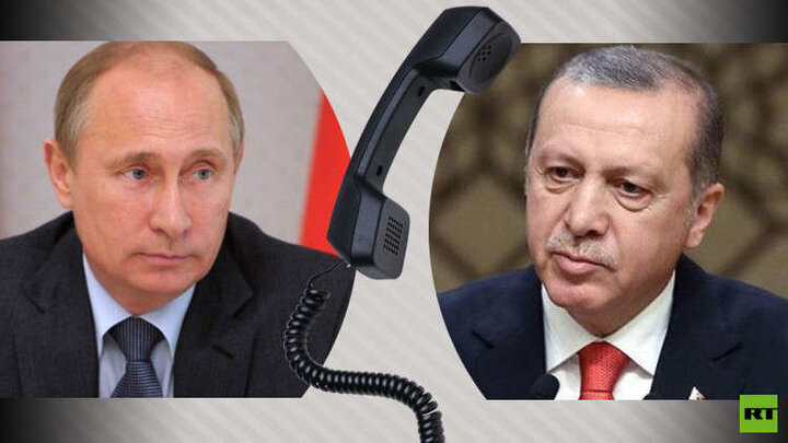 رایزنی تلفنی پوتین و اردوغان درباره بحران قره‌باغ