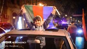 تصاویری از جشن و پایکوبی مردم آذربایجان پس از اعلام آتش بس