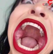 زنی که بزرگ ترین دهان جهان را دارد / عکس