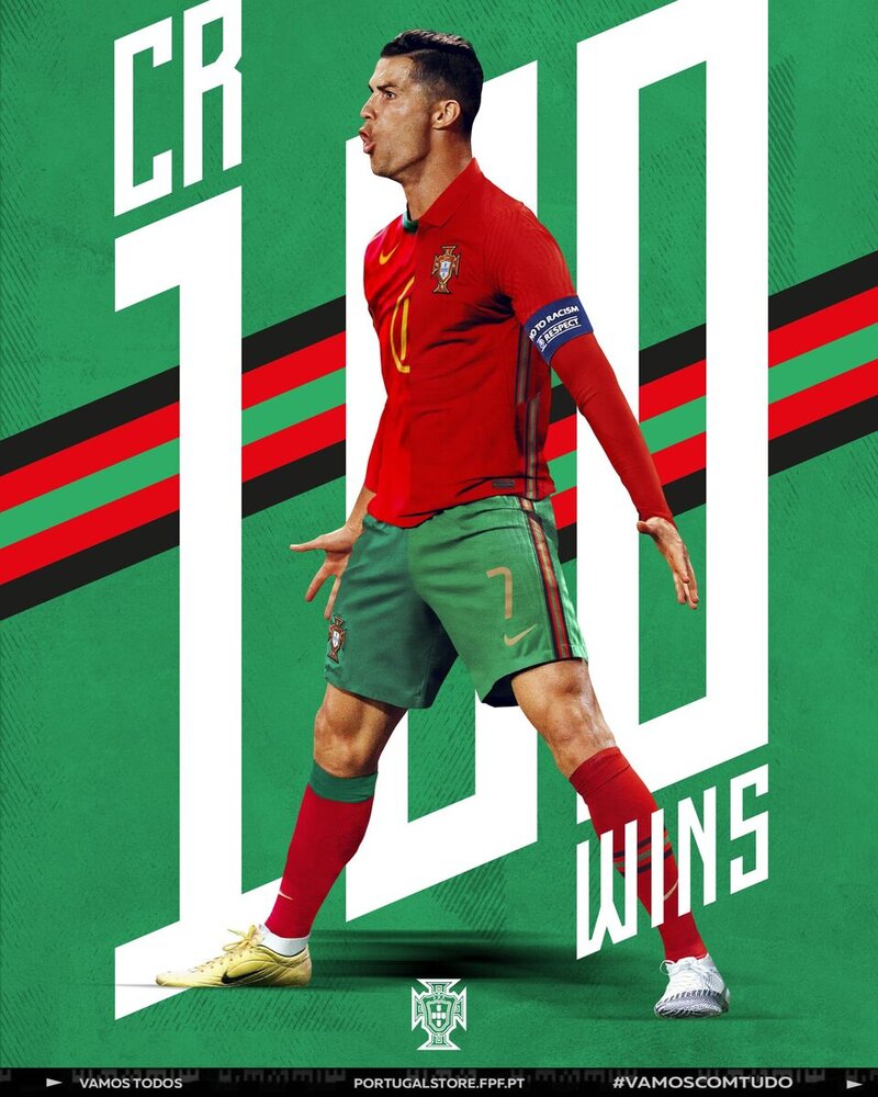 صدمین برد کریستیانو رونالدو با تیم ملی پرتغال