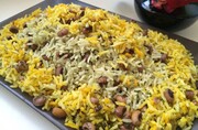 شوید پلو با لوبیا چشم بلبلی + طرز تهیه