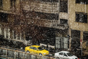 بارش برف زیبای پاییزی در تهران / فیلم