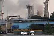 تصاویری از آتش‌سوزی در پتروشیمی خارگ /فیلم
