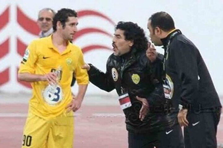 خوشحالی عجیب دیگو مارادونا پس از گلزنی یک ایرانی / فیلم