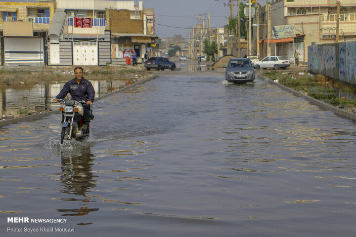 فیلمی باورنکردنی از حجم سیلاب و آبگرفتگی در خوزستان