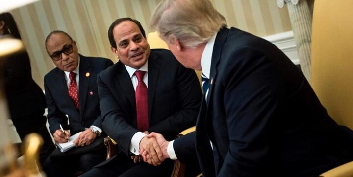  گفت‌وگوی ترامپ با رئیس جمهور مصر 