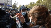 تظاهرات هزاران ارمنی به شرایط نابرابر توافق قره‌باغ