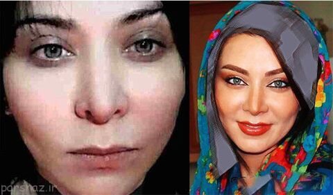 عکس بازیگران زن مشهور ایرانی قبل و بعد از آرایشفقیهه سلطانی