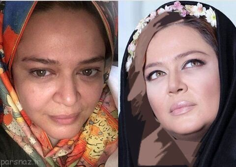عکس بازیگران زن مشهور ایرانی قبل و بعد از آرایشبهاره رهنما