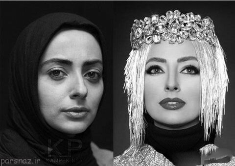 عکس بازیگران زن مشهور ایرانی قبل و بعد از آرایشنفیسه روشن
