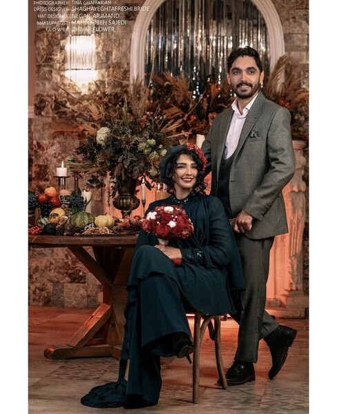 عکس‌ آتلیه ای سیما خضرآبادی و همسرش 
