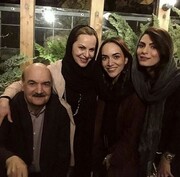 ایرج طهماسب در کنار همسر و دخترانش / عکس