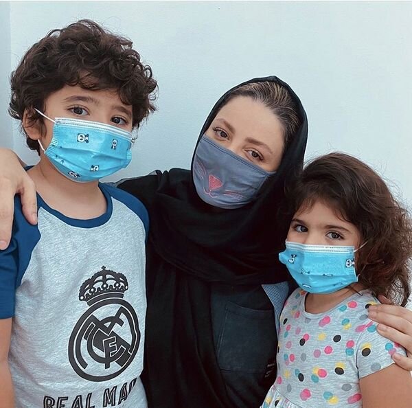 سلفی شیلا خداداد و فرزندانش در کرونا +عکس
