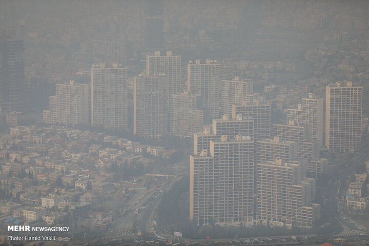 برای هفتمین روز پیاپی هوای تهران آلوده است