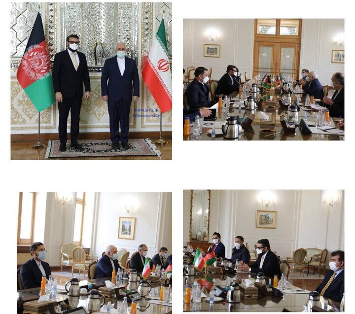 دیدار ظریف با مشاور امنیت ملی افغانستان 