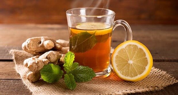 چای زنجبیلی با عسل و لیمو برای درمان گلو درد + طرز تهیه 
