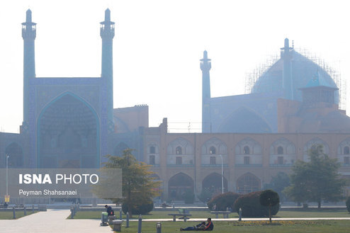تصاویری از آلودگی هوای اصفهان در آلوده‌ترین روز سال