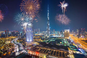 نورافشانی زیبا و هیجان‌انگیز برج خلیفه دوبی در آغاز سال ۲۰۲۱/ فیلم