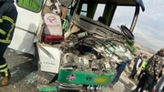 تصادف مینی بوس در جهرم فارس / ۲۲ نفر مصدوم شدند
