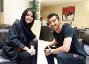 ساره بیات در کنار شوهر خواهر فوتبالیستش / عکس
