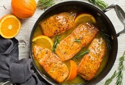 نحوه درست کردن ماهی سالمون با سس پرتقال