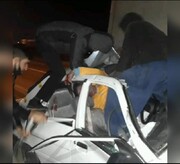 تصادف وحشتناک پراید در اتوبان تهران-ساوه / فیلم