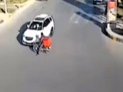 تصادف وحشتناک موتورسیکلت در اصفهان / فیلم