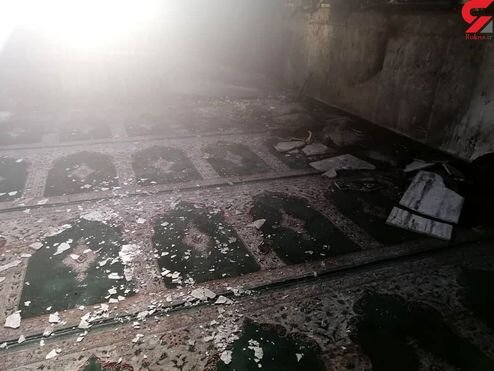 مسجد الشجره کازرون آتش گرفت