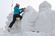 جشنواره مجسمه‌های یخی در مسکو / تصاویر