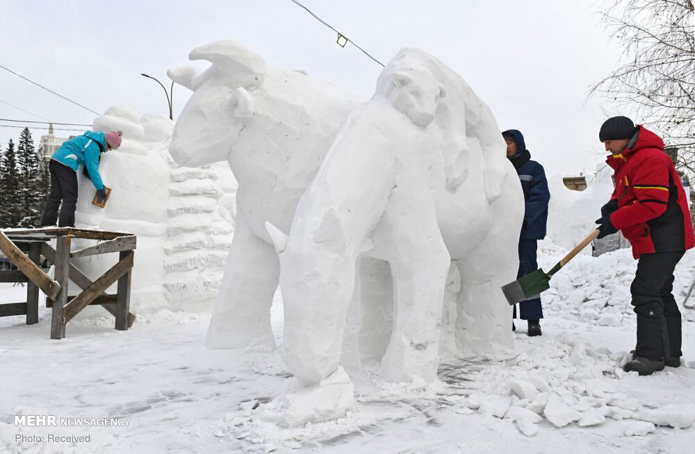 جشنواره مجسمه‌های یخی در مسکو